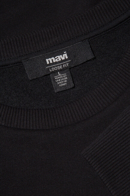 Erkek Bisiklet Yaka Sweat 0S10276-900 Siyah  - 8