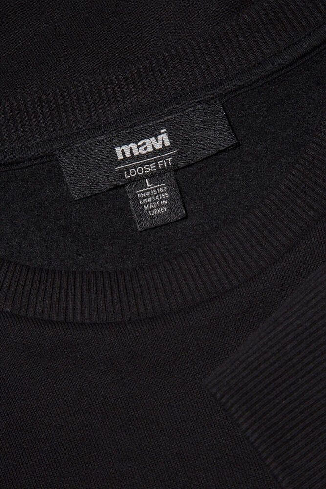 Erkek Bisiklet Yaka Sweat 0S10276-900 Siyah  - 8