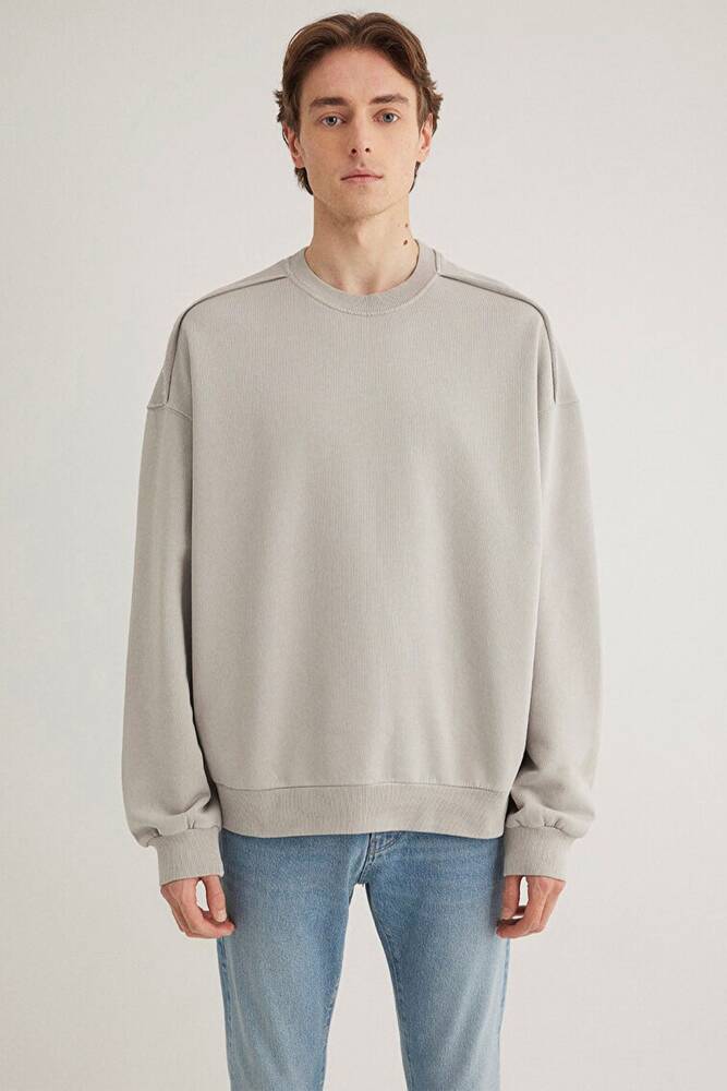 Erkek Bisiklet Yaka Sweat 0S10314-82577 Gri 