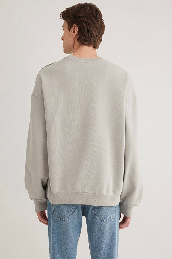 Erkek Bisiklet Yaka Sweat 0S10314-82577 Gri 