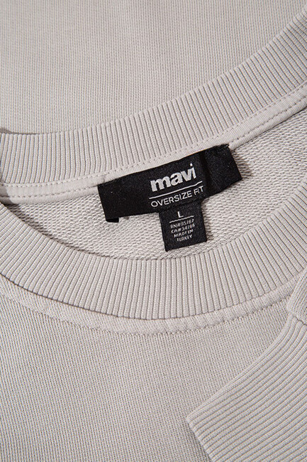 Erkek Bisiklet Yaka Sweat 0S10314-82577 Gri - Thumbnail