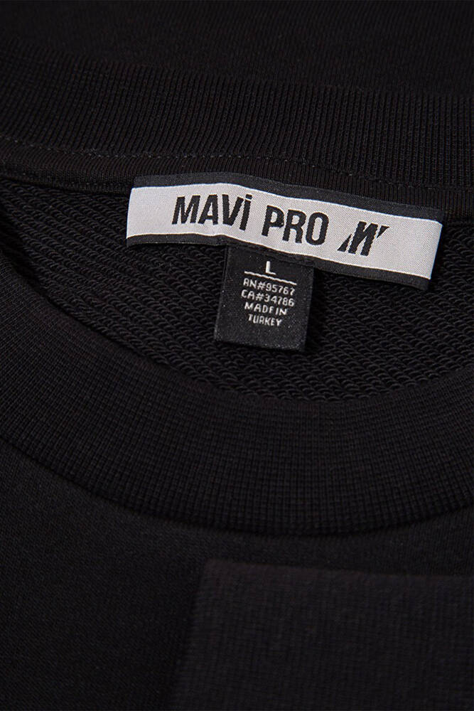 Erkek Bisiklet Yaka Sweat 0S10355-71379 Siyah 