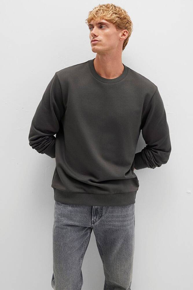 Erkek Bisiklet Yaka Sweat 0S10421-70090 Gri 