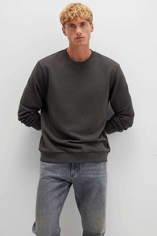 Erkek Bisiklet Yaka Sweat 0S10421-70090 Gri 