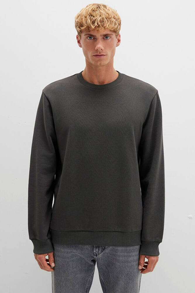 Erkek Bisiklet Yaka Sweat 0S10421-70090 Gri 