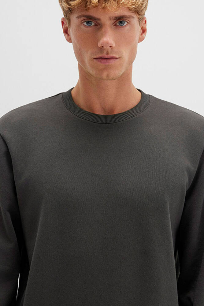 Erkek Bisiklet Yaka Sweat 0S10421-70090 Gri 