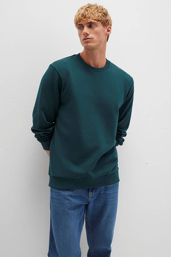 Erkek Bisiklet Yaka Sweat 0S10421-71929 Yeşil 