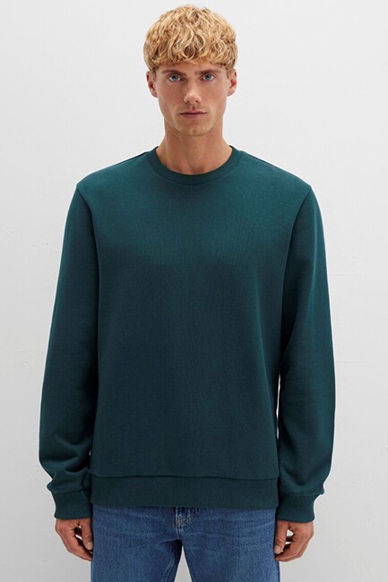 Erkek Bisiklet Yaka Sweat 0S10421-71929 Yeşil (3)