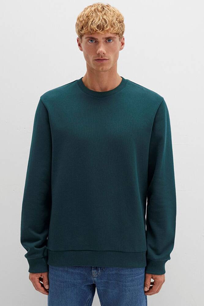 Erkek Bisiklet Yaka Sweat 0S10421-71929 Yeşil 