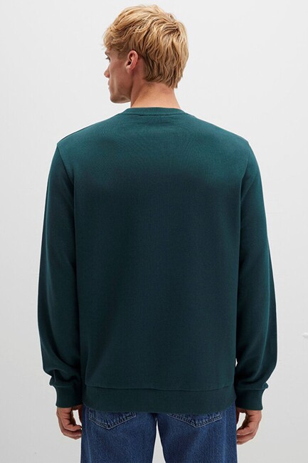 Erkek Bisiklet Yaka Sweat 0S10421-71929 Yeşil - Thumbnail