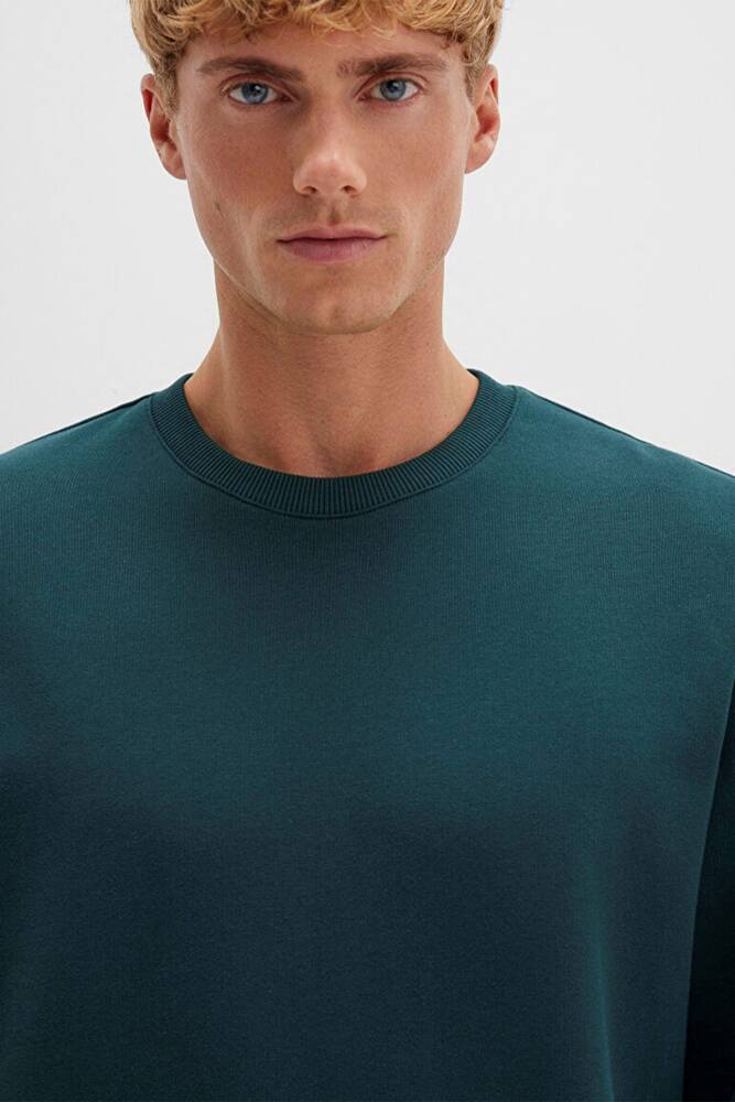 Erkek Bisiklet Yaka Sweat 0S10421-71929 Yeşil 