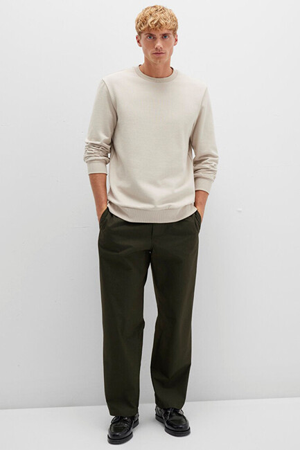 Erkek Bisiklet Yaka Sweat 0S10457-35111 Bej (3)