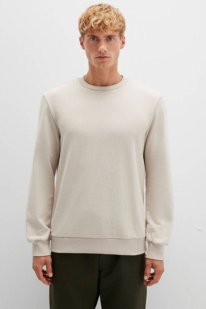 Erkek Bisiklet Yaka Sweat 0S10457-35111 Bej 