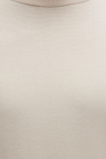 Erkek Bisiklet Yaka Sweat 0S10457-35111 Bej - Thumbnail