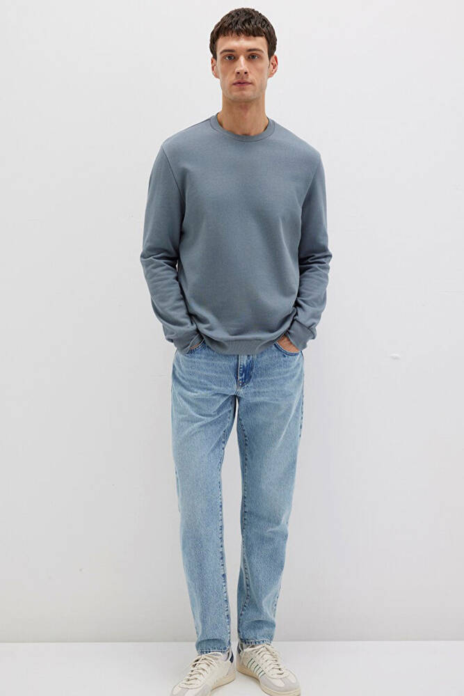 Erkek Bisiklet Yaka Sweat 0S10457-80889 Gri 