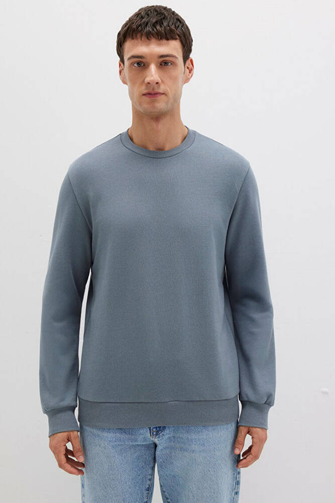 Erkek Bisiklet Yaka Sweat 0S10457-80889 Gri 