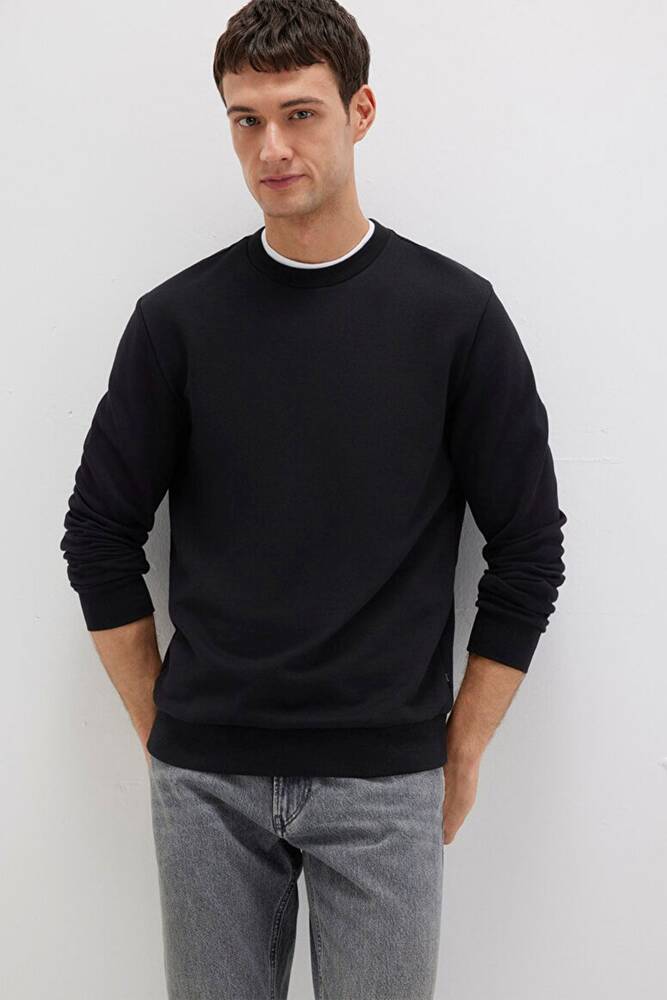 Erkek Bisiklet Yaka Sweat 0S10457-900 Siyah 