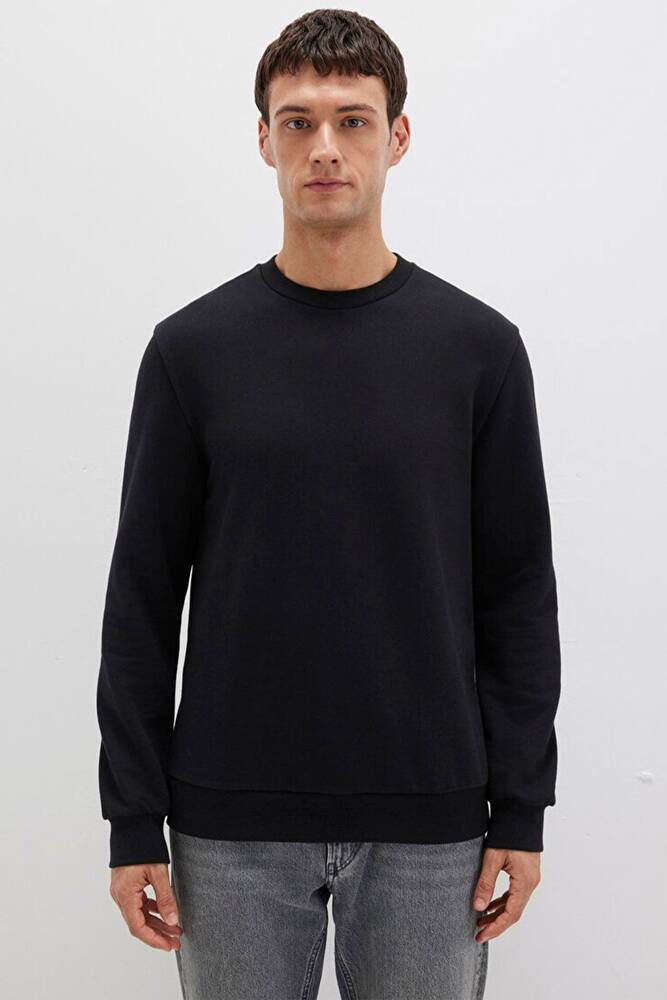 Erkek Bisiklet Yaka Sweat 0S10457-900 Siyah 