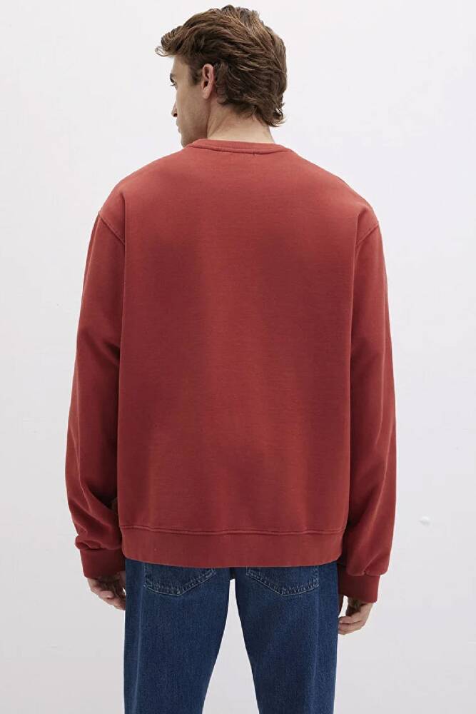 Erkek Bisiklet Yaka Sweat 0S10482-70457 Kırmızı 