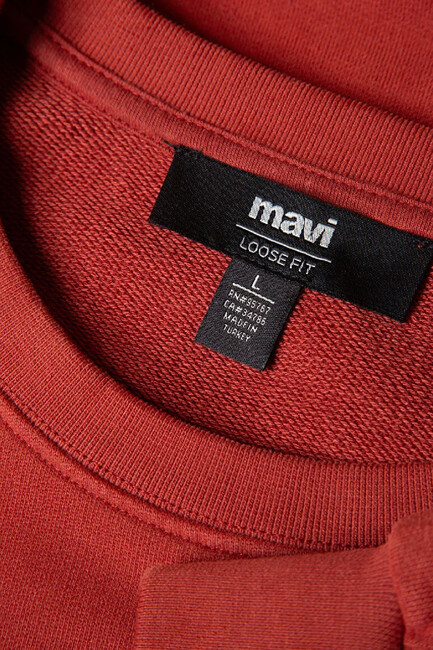 Erkek Bisiklet Yaka Sweat 0S10482-70457 Kırmızı - Thumbnail