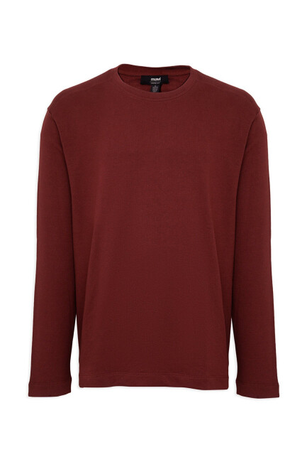 Erkek Bisiklet Yaka Sweat 0S20172-70409 Bordo  - 6