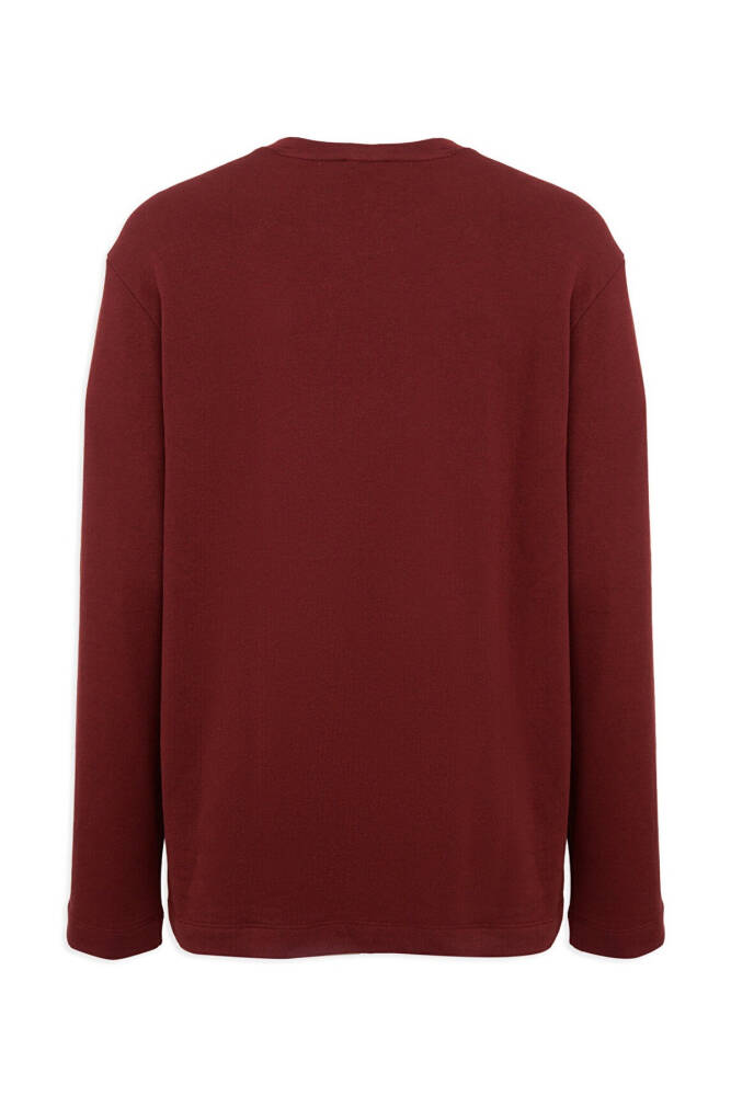 Erkek Bisiklet Yaka Sweat 0S20172-70409 Bordo  - 7