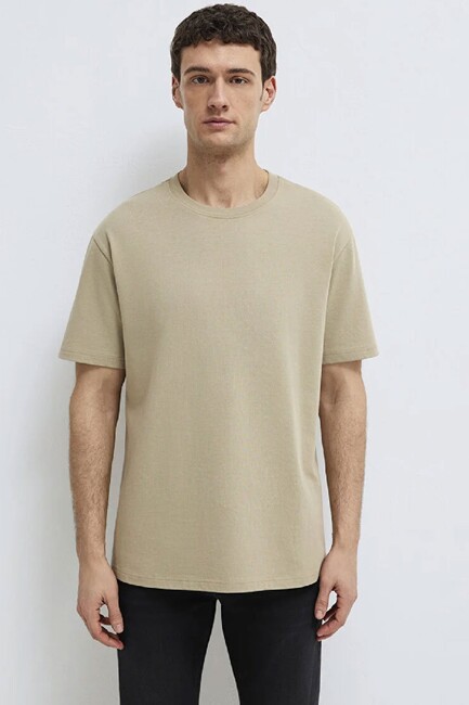 Erkek Bisiklet Yaka Tişört 0611596-70360 Yeşil - Thumbnail