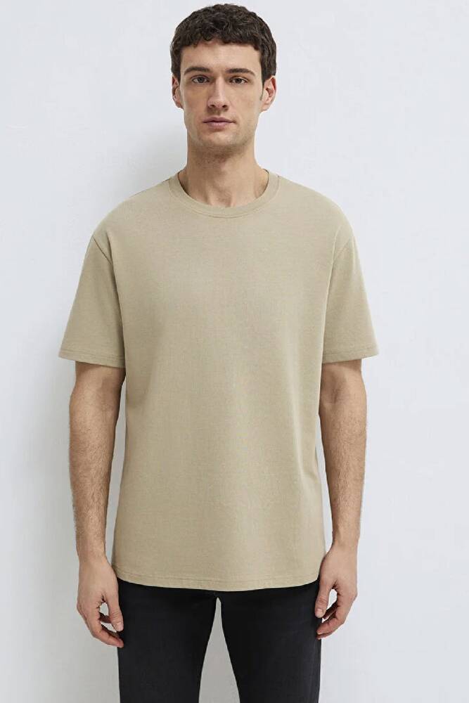 Erkek Bisiklet Yaka Tişört 0611596-70360 Yeşil 