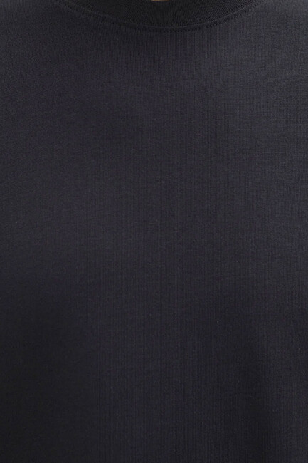 Erkek Bisiklet Yaka Tişört 0611596-900 Siyah - Thumbnail