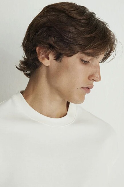 Erkek Bisiklet Yaka Tişört 0611614-70057 Ekru (2)