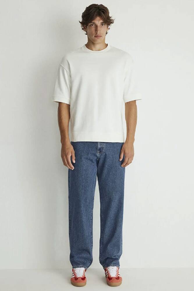 Erkek Bisiklet Yaka Tişört 0611614-70057 Ekru 