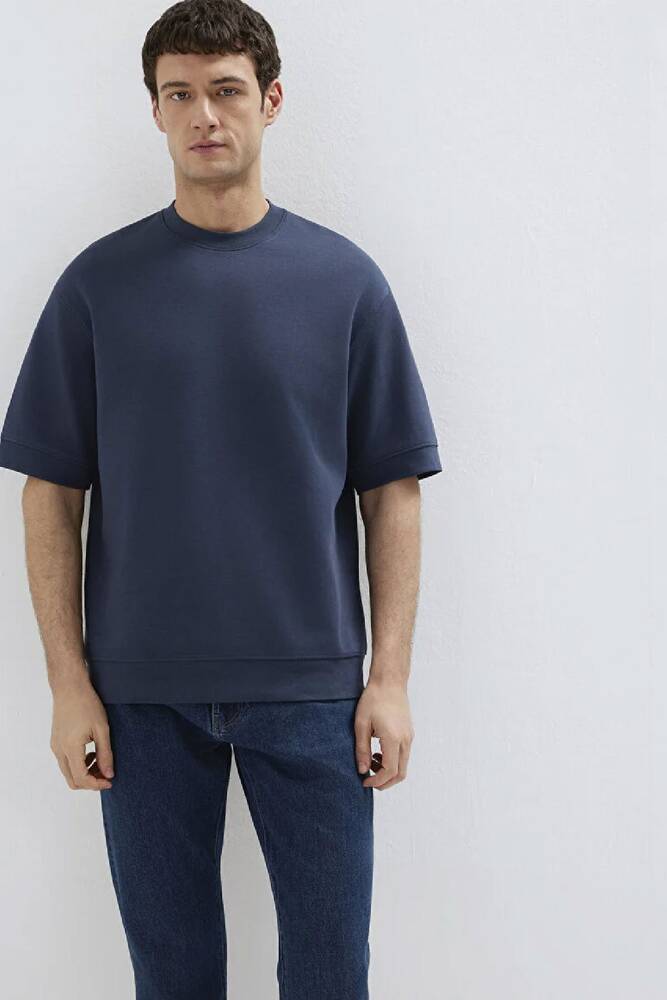 Erkek Bisiklet Yaka Tişört 0611614-70490 Lacivert 