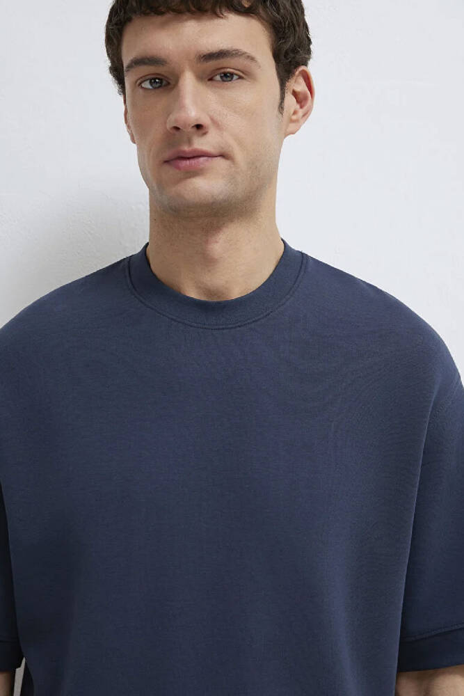 Erkek Bisiklet Yaka Tişört 0611614-70490 Lacivert 