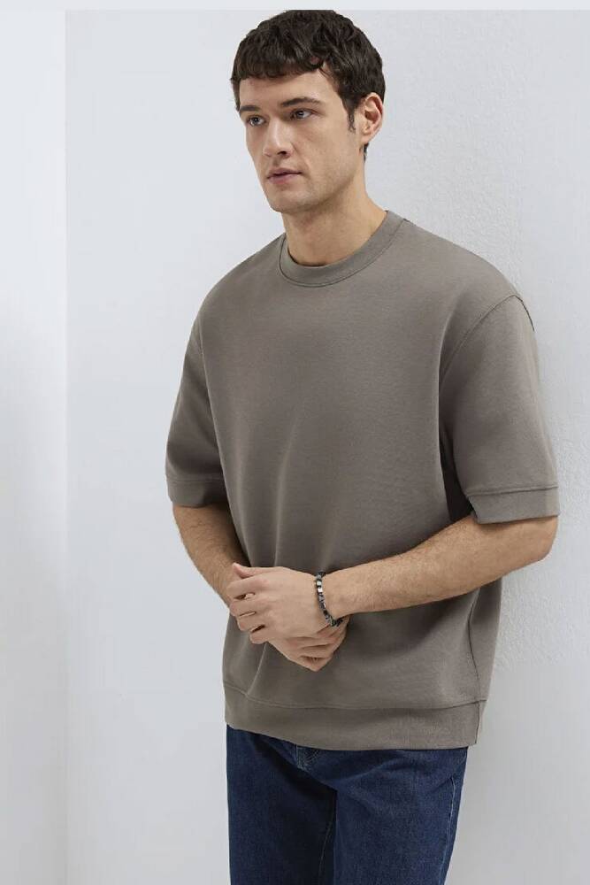 Erkek Bisiklet Yaka Tişört 0611614-87875 Bej 