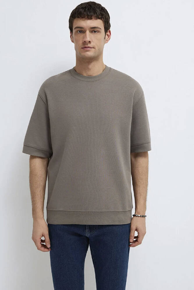 Erkek Bisiklet Yaka Tişört 0611614-87875 Bej 