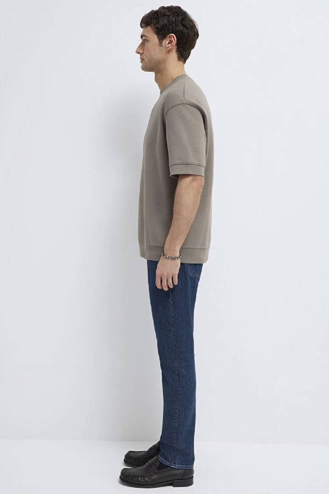 Erkek Bisiklet Yaka Tişört 0611614-87875 Bej 