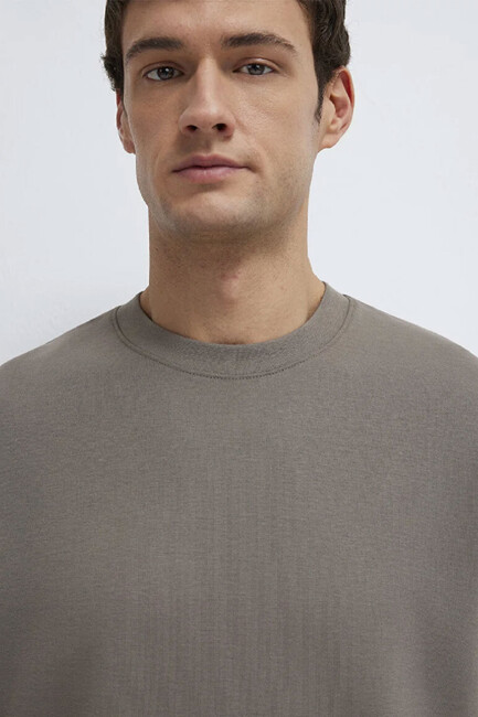 Erkek Bisiklet Yaka Tişört 0611614-87875 Bej - Thumbnail