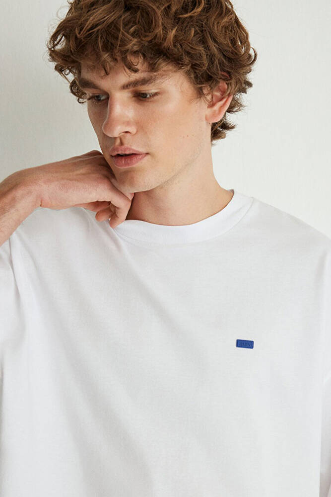 Erkek Bisiklet Yaka Tişört 0611931-620 Beyaz 