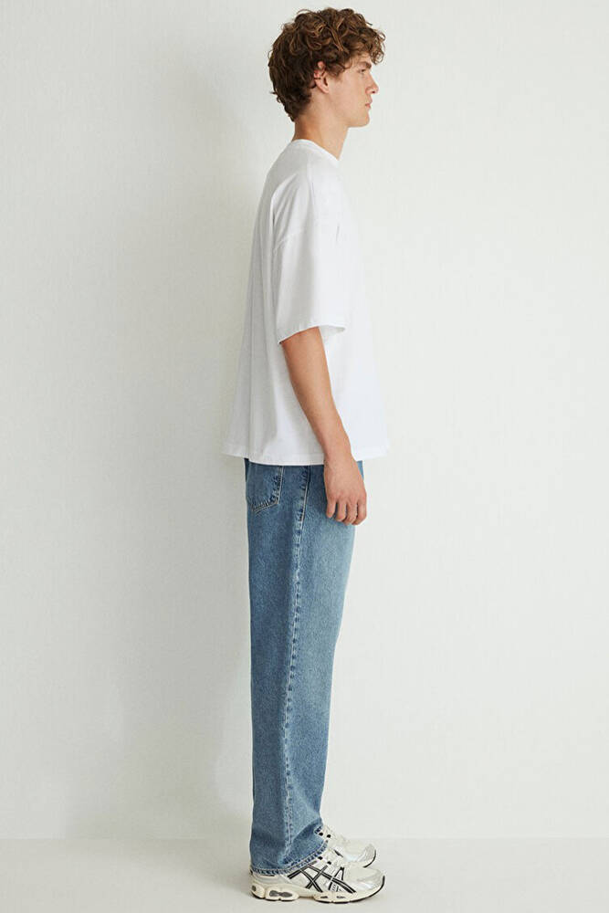 Erkek Bisiklet Yaka Tişört 0611931-620 Beyaz 