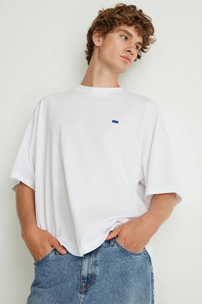 Erkek Bisiklet Yaka Tişört 0611931-620 Beyaz 