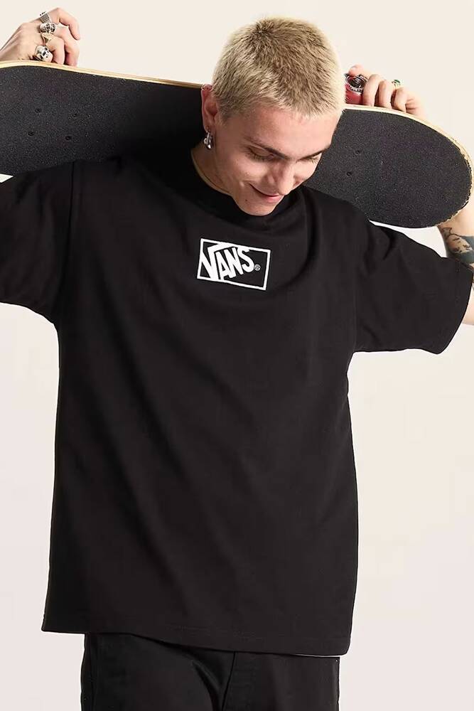 Erkek Blocked Box Loose Tişört VN000RAPBLK1 Siyah 