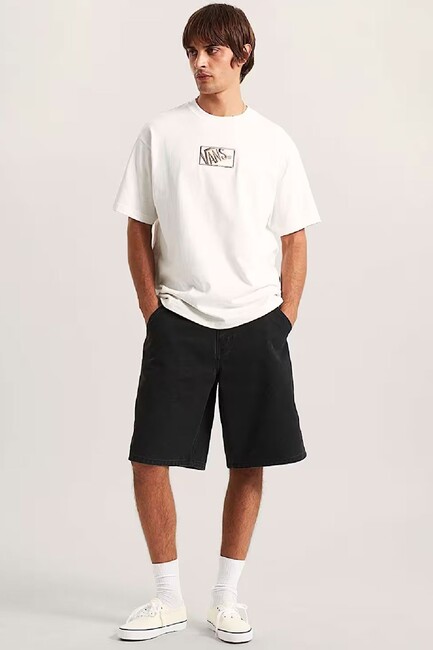 Erkek Blocked Box Loose Tişört VN000RAPC9F1 Ekru (3)