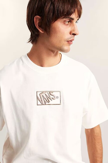 Erkek Blocked Box Loose Tişört VN000RAPC9F1 Ekru - Thumbnail