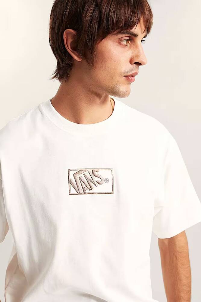 Erkek Blocked Box Loose Tişört VN000RAPC9F1 Ekru 