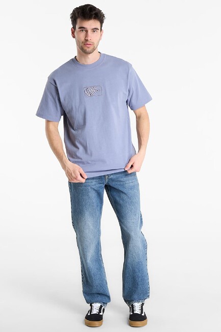 Erkek Blocked Box Loose Tişört VN000RAPFOI1 Gri - Thumbnail