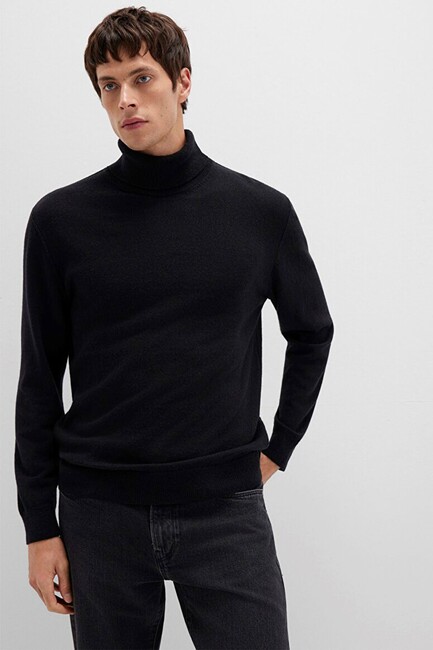 Erkek Boğazlı Kazak 0710372-900 Siyah (1)