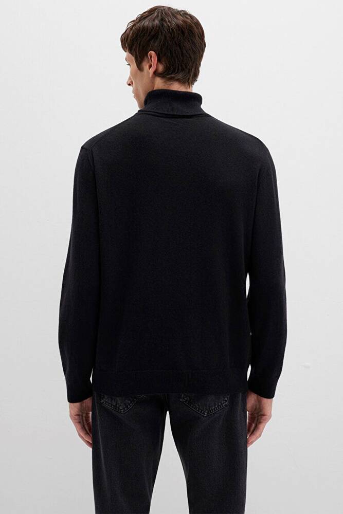 Erkek Boğazlı Kazak 0710372-900 Siyah 