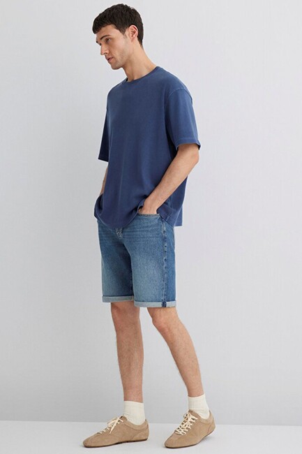 Erkek Brain 90's Denim Şort 0418487835 Mavi (2)