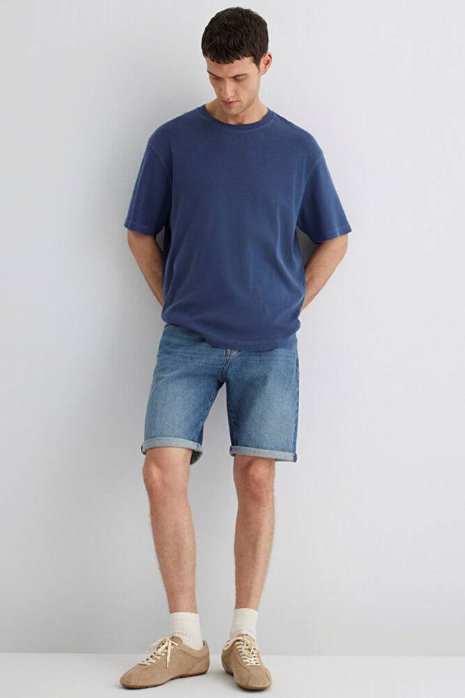 Erkek Brain 90's Denim Şort 0418487835 Mavi 