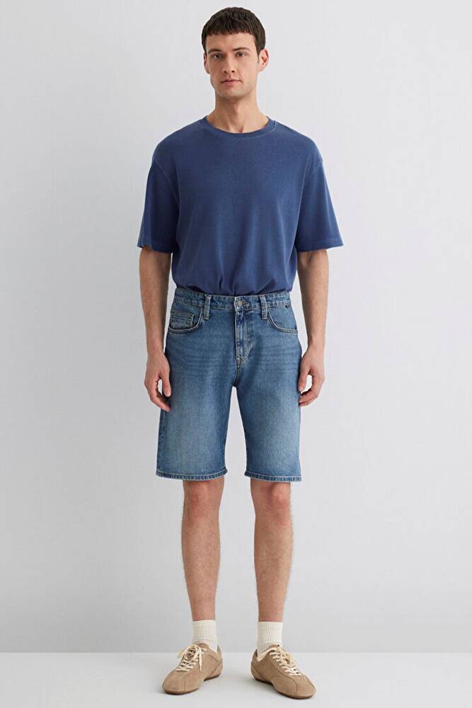 Erkek Brain 90's Denim Şort 0418487835 Mavi 